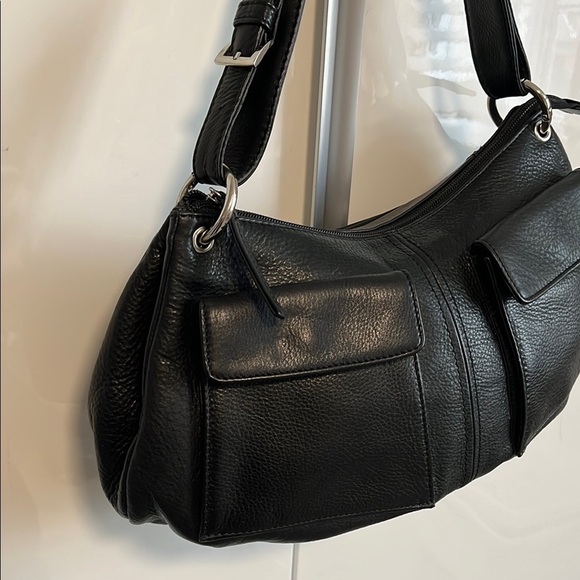 DEREK ALEXANDER Black Vintage Leather Shoulder Bag Mint Condition - Picture 3 of 16